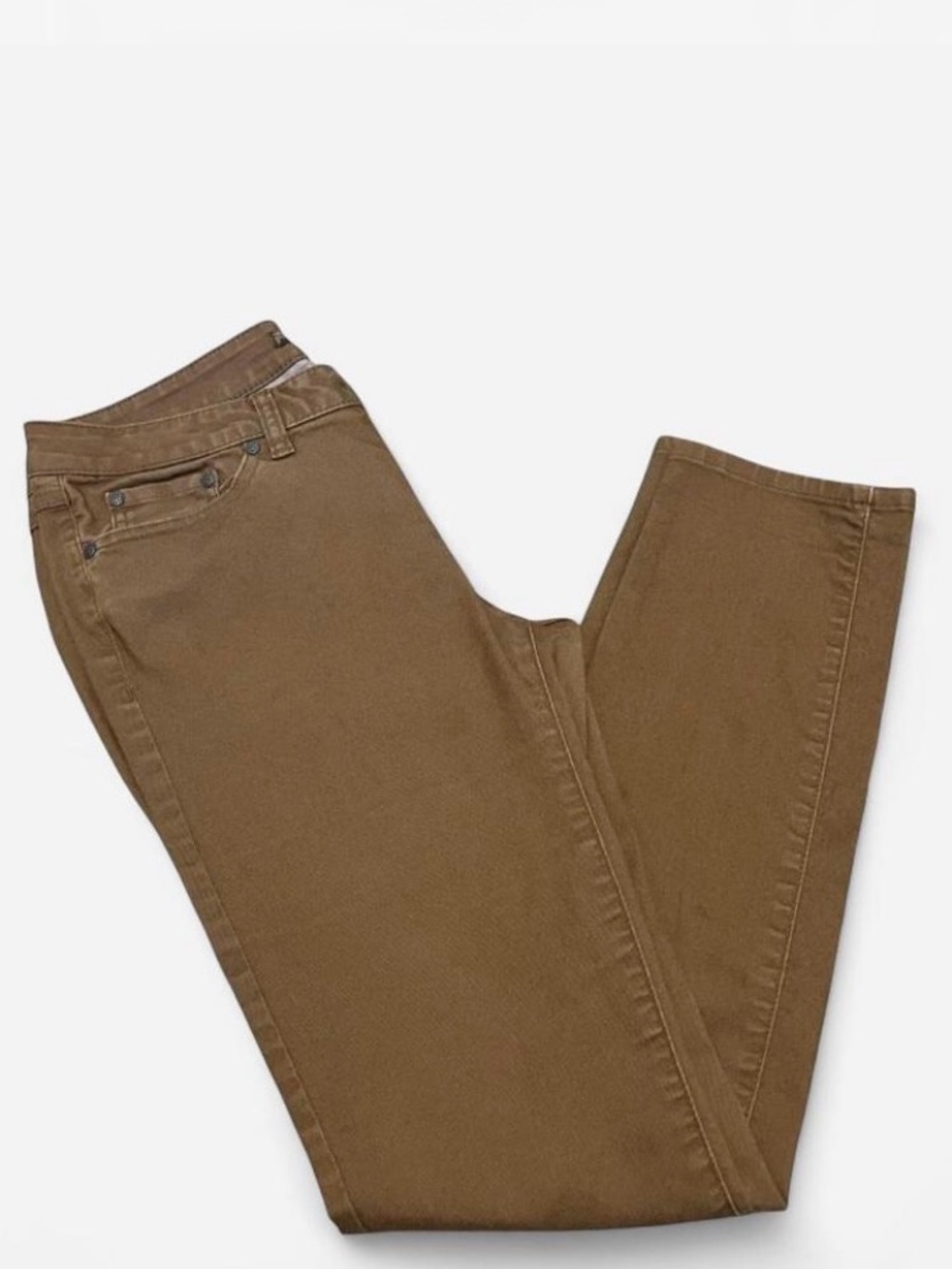 PrAna Brown Organic Cotton Stretch Slim Straight Pants Outdoor Women’s Size 8/29